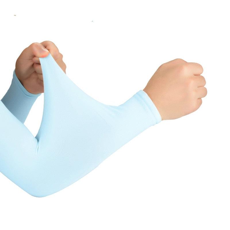1 Pair One Size Women Cooling Anti-UV Arm Sleeves Girls Sun Protection Arm Covers For Ladies Running Riding Outdoor Sports UV Protection Cooling Arm Sleeves Women Outdoor Activities Workout Arm Sleeve