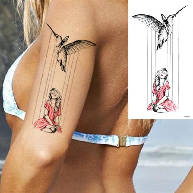 25 Sheets Flower Rose Luxury Tattoos Waterproof Temporary Sticker 3D Rose Flower Tattoos Body Art Arm Fake Tatoo For Womens