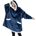 Modern Oversized Hoodie Blanket With Sleeves Sweatshirt Woman Fleece Hoody Women Pocket Female Hooded Oversized Hoodie Blanket Fleece Warm Cozy Blanket for Women One Size Fits All Men Women
