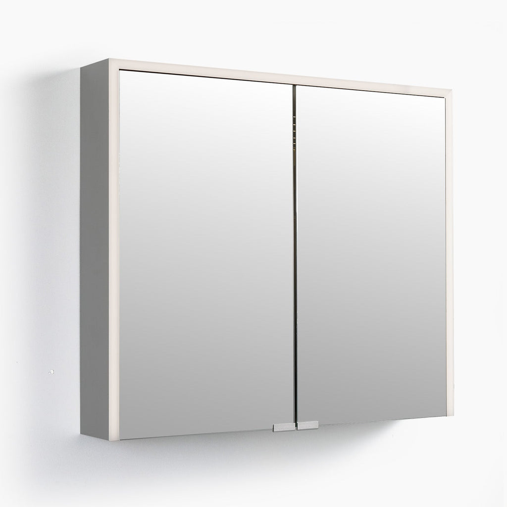 Mirrorons LED Lighted Bathroom Medicine Cabinet with IR Sensor Switch,  Aluminum Hd Bathroom Mirror Cabinet Defogging Available, 28 x 32 Inch
