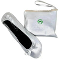 Foldable Ballet Flats Women's Travel Portable Comfortable Shoes Silver