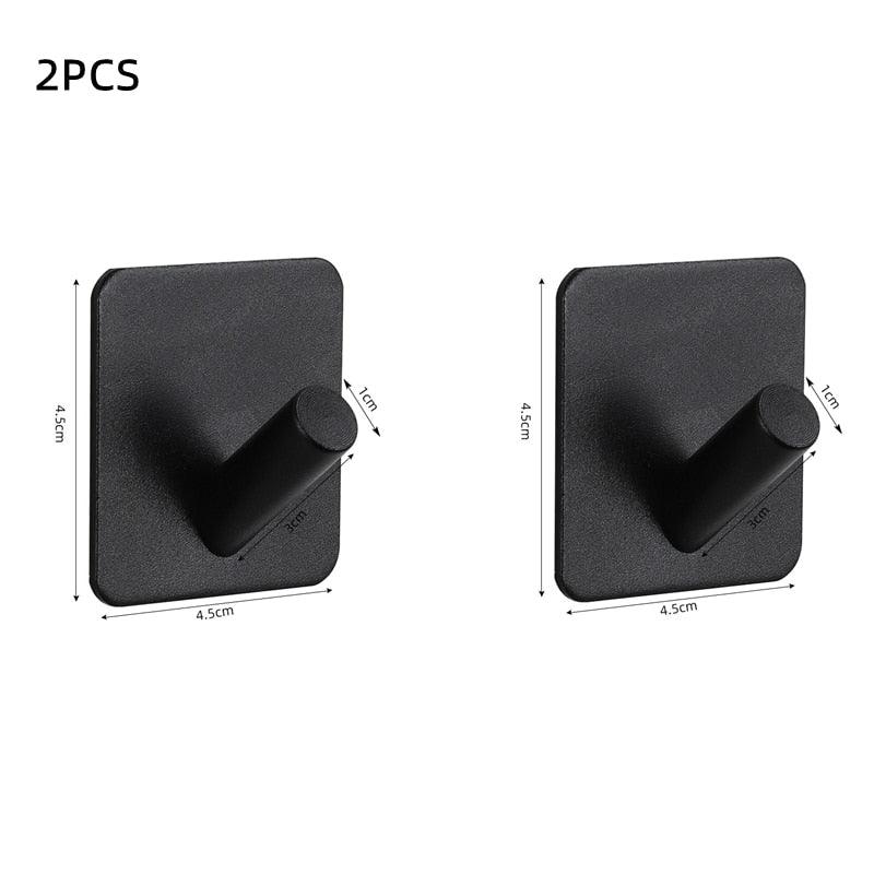 Adhesive Wall Hooks Mounted Door Key Cloth Coat Bathroom Robe Hanger Kitchen Hardware Rack Shelf Bag Hook Organizer For Hanging  Bathroom Toilet Sticky Hook