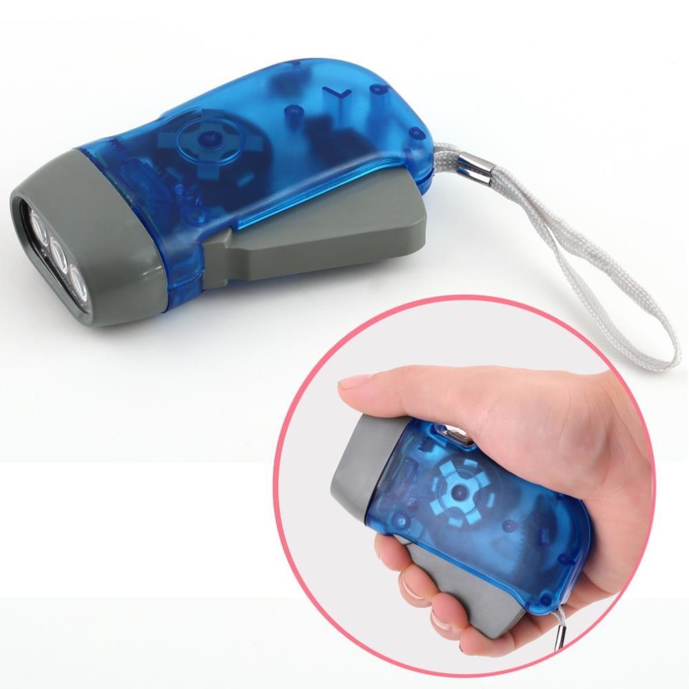 Adjustable Super Bright LED Light Hand Press Flashlight Waterproof Wind Up Light Hand Crank Flashlight Torch Light Crank Lamp Power For Hiking Outdoor Home Camping