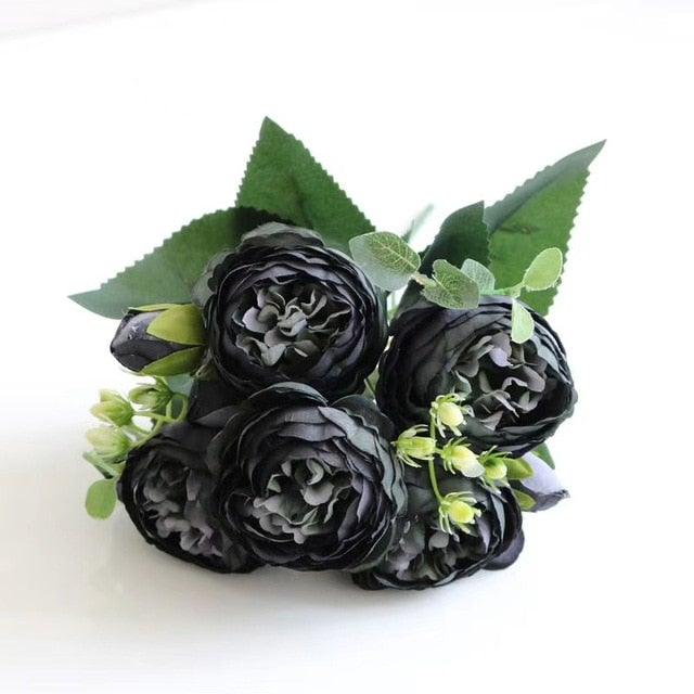 Artificial Roses Flowers Bundle Of Beautiful Silk Peony Bouquet For Home Wedding Party Scrapbook Decoration Accessories         Artificial Rose Flowers Bouquet Silk Flowers Rose for Home Bridal Wedding Party Festival Decor