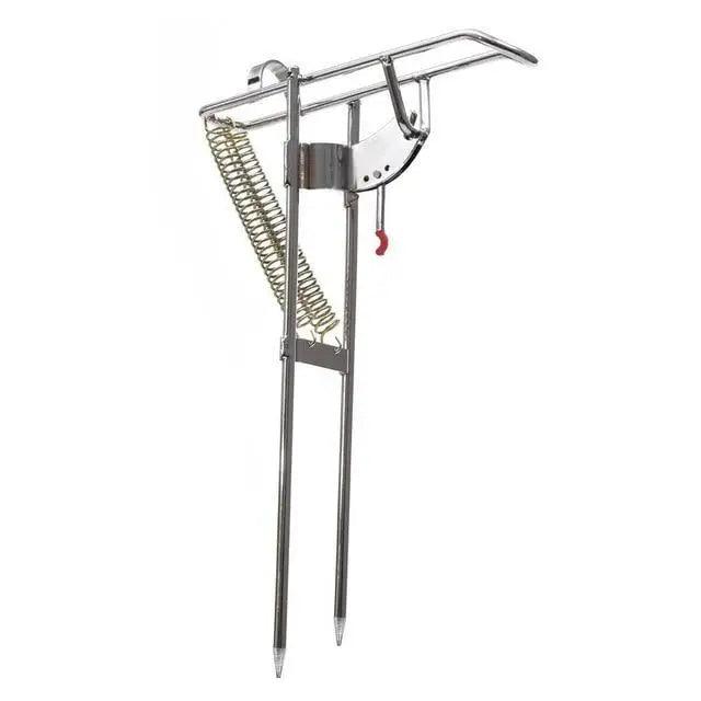 Automatic Stainless Steel Fishing Double Spring Angle Pole Foldable Anti-Rust Steel Fishing Pole Holder Fishing Accessories