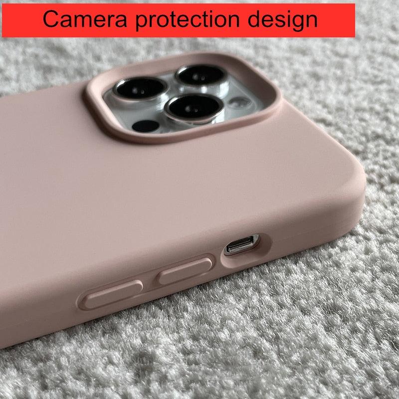 Classic Candy Color Silicone Case For iphone 13 12 Mini 14 13 Pro Max Camera Lens Protective Bumper Cover For iPhone 14 12 Pro Soft Flexible Silicone Slim Fit Case For Iphone