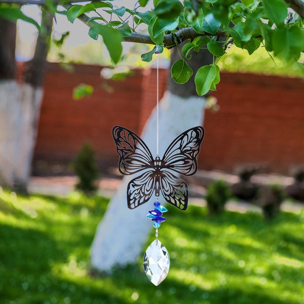 Crystal Garden Sun-catcher Hanging Crystals Prisms Ornament For Window Glass Chandelier Solar Hummingbird Owl Wind Chimes Rainbow Chaser  Garden Hanging  Curtain Pendant Home Decor Gift Boxed Sun Catcher Gift Idea For Mom Friends Grandma Hummingbird
