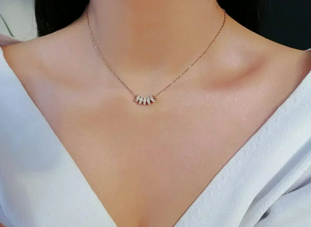 Sunflower Huggie Earrings - 18K Rose Gold & CZ | Femstylo