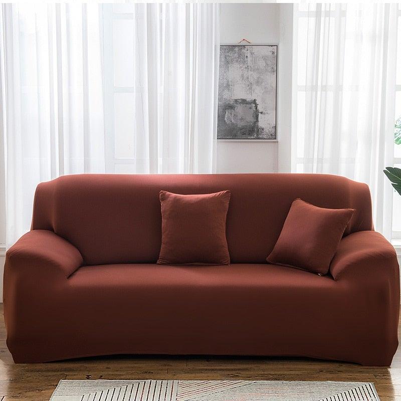 Elastic Solid Color Sofa Cover Spandex Modern All-inclusive Sofa SlipCover for living Room Stretch Couch Covers 1/2/3/4 Seater Sofa Cover Furniture Protector Couch Soft with Elastic Bottom Anti-Slip Foam Kids