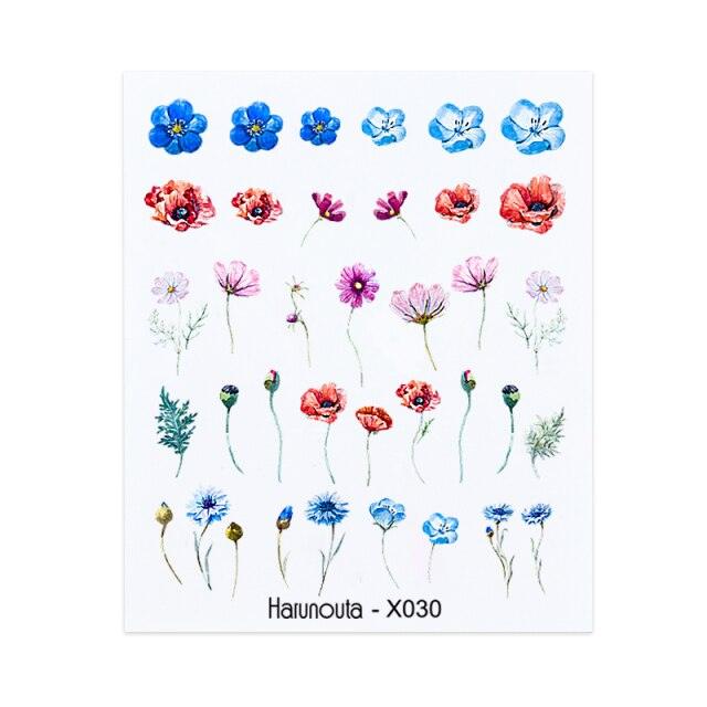 Embossed Nails Sticker 3D Flower Leaves Slider Water Transfer Nail Decals for Nail Art Transfer Sticker  3D Wave Design Decoration for Women Girls Art Stickers Decal Decoration Metallic Curve Strip Line Nail Decor