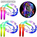LED Luminous Kids Skipping Ropes Kids Night Exercise Fitness Training Sports Supplies Colorful Glowing Skipping Rope Handles Fast Speed Rope LED Light Up Without Tangles For Basic Jumping Training Women Kids