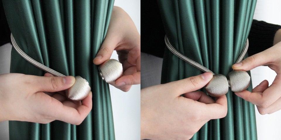 Magnetic Curtain Buckle Holder Tieback Window Accessories Curtain Decorative Curtain Tiebacks  Magnetic Curtain Tiebacks European Style Decorative Curtain Drape Tie With Strong Magnetic For Home And Office Decoration