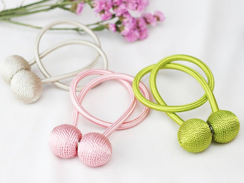 Magnetic Curtain Tieback High Quality Holder Hook Buckle Clip Curtain Tieback Polyester Decorative Home Accessories European Style Decorative Curtain Drape Tie With Strong Magnetic For Home And Office Decoration 49cm