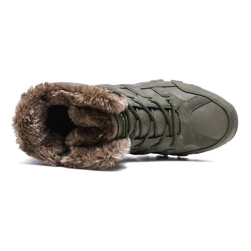 Mens Outdoor Sports Hiking Boots Wear Resisting Work Shoes Footwear Mountain Sport Mid-Cut Black Hiking Boots Outdoor Mountaineering Outdoor Winter Shoes