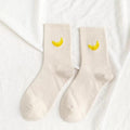 New Elegant Fruit Printed Breathable Cotton Socks Happy Funny Unisex Socks Candy Colors Harajuku Casual Cotton Crew Socks For Men And Women