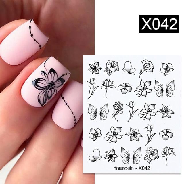 Spring Simple Green Theme Water Decal Sticker Flower Leaf Tree Summer Slider For Manicuring Nail Art Watermarks Art Decoration Manicure Tools Nail Watermark Decals iridescent Decoration Nail Self-Adhesive Decals Nail Stickers Water Transfer Fresh Nail