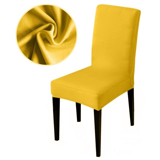 Armless Removable Washable Elastic Dinner Universal Spandex Solid Chair Slip Covers Set Colors For Choice Universal Size Chair Cover