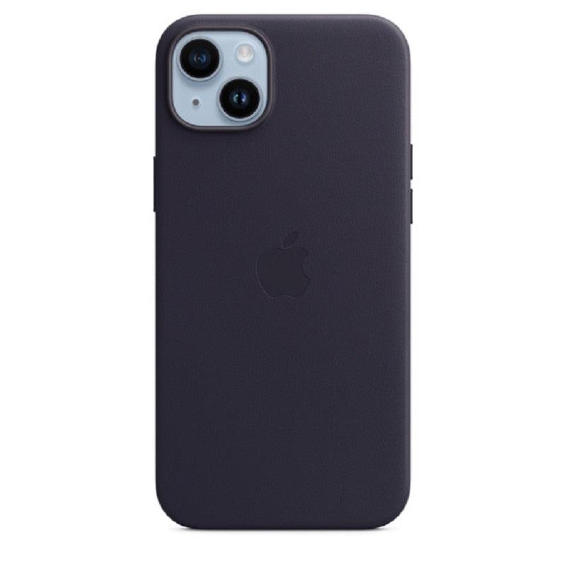 Simple Colorful Leather With Case For iPhone 14 Pro Max 14 Plus Case Wireless Charging Magnetic Cases Leather Case Stylish Unique Cover For iPhone