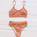 Swimwear Women Swimsuit Push Up Bikinis Fashion Women's Solid Color Bikini Pad Swimwear Swimsuit Beachwear Set Triangle Bikini Bathing Suits